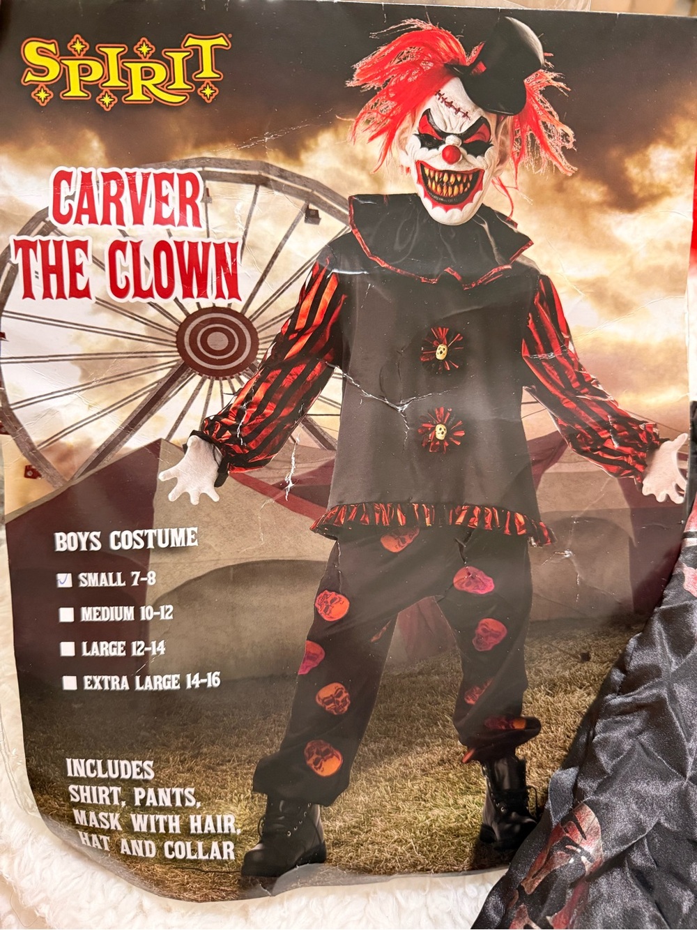 Spirit Boys Carver the Clown Sz S 7-8